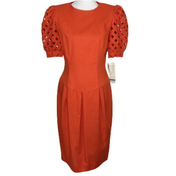 David Warren Dresses & Skirts - Vintage Deadstock Orange Dress Size 10